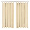 vidaXL Draperii micro-satin cu bride, 2 buc, 140 x 225 cm, bej