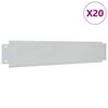 vidaXL Margini de grădină 20 buc. 100 x 20 cm Oțel Galvanizat Argintiu