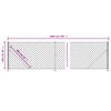 vidaXL Gard plasă de sârmă cu bordură, antracit, 1x10 m