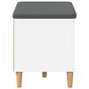vidaXL Bancă pentru hol cu pernă cu depozitare Alb 60 x 38 x 46 cm