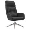 vidaXL Scaun de relaxare, negru, piele naturală