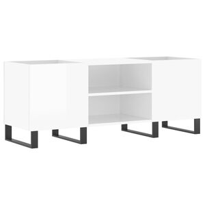 vidaXL Dulapuri pentru discuri alb lucios 121x38x48 cm, lemn prelucrat