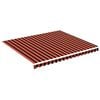 vidaXL P&acirc;nză de rezervă copertină, portocaliu și maro, 4x3,5 m, poliester