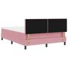 vidaXL Pat cu arcuri cu saltea cu headboard Roz 140 x 190 cm Catifea