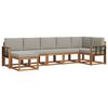 vidaXL Set de canapele de exterior 7 pcs Gri natural și deschis