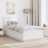 vidaXL Cadru de pat cu headboard Alb 100 x 200 cm Lemn compozit