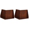 vidaXL Zid de sprijin 2 buc. 50 x 50 x 30 cm Ruginit