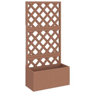 vidaXL Jardinieră cu spalier, maro, 65x33x135 cm, WPC
