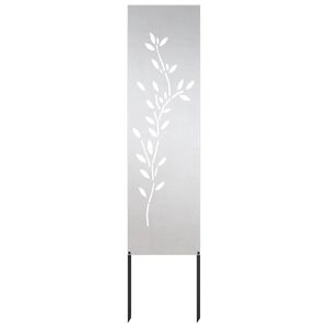 vidaXL Ecran de intimitate pentru grădină Floral Argintiu 32 x 140 cm