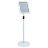 vidaXL Suport poster tip pedestal Argintiu 33 x 33 x 126 cm