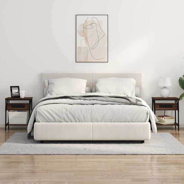 vidaXL Dulap de noapte Stejar &icirc;nchis 38 x 30 x 48 cm Lemn compozit