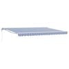 vidaXL Cort electric retractabil Albastru și Alb 4 &times; 3,5 m