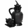 vidaXL Filtru de nisip pentru piscină cu supapă cu 6 căi, negru