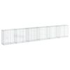 vidaXL Coș gabion cu capac, argintiu, 600x50x100 cm, fier galvanizat