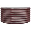 vidaXL Jardinieră grădină maro 80x80x36 cm oțel galvanizat