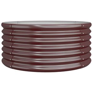vidaXL Jardinieră grădină maro 80x80x36 cm oțel galvanizat