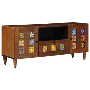 vidaXL Cabinet TV cu ușă castan 105 x 33 x 46 cm Lemn de mango solid