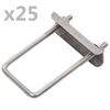 vidaXL Clemă de prindere tip U pentru st&acirc;lp gard, 60x40 mm, 25 seturi