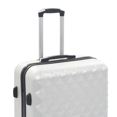 vidaXL Set valiză carcasă rigidă, 3 buc., argintiu strălucitor, ABS