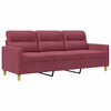 vidaXL Canapea cu 3 locuri, roșu vin, 180 cm, material textil