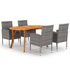 vidaXL Set mobilier pentru grădină, 5 piese, antracit