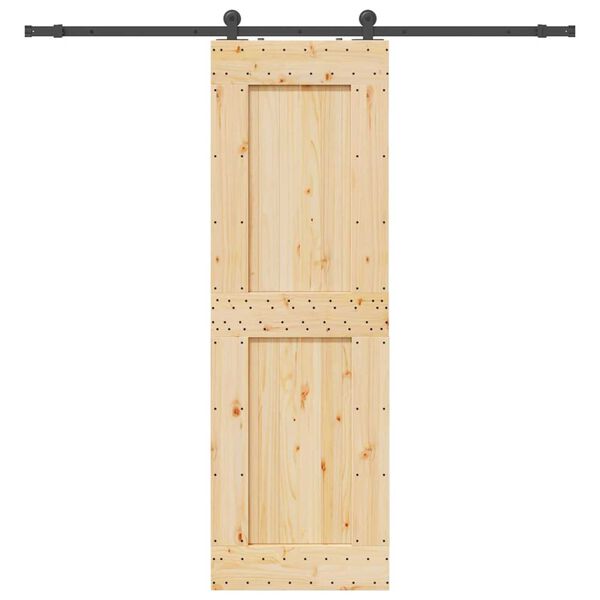 vidaXL Ușă glisantă cu set de feronerie 70x210 cm, lemn masiv de pin