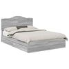 vidaXL Pat cu storage cu sertar Gri Sonoma 150 x 200 cm Lemn prelucrat