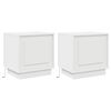 vidaXL Dulap de noapte 2 buc. Alb 44 x 34,5 x 45 cm Lemn prelucrat