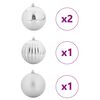 vidaXL Set de Globuri de Crăciun 4 pcs Argintiu Plastic