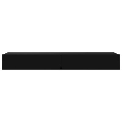 vidaXL Dulapuri TV cu lumini LED, 2 buc., negru, 60x35x15,5 cm