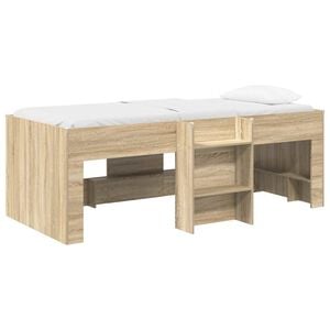 vidaXL Cadru de Pat &Icirc;nalț pentru Copii Stejar Sonoma 80 x 200 cm