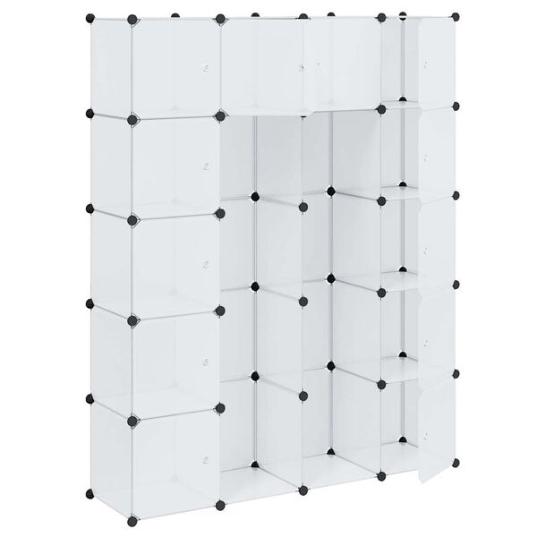 vidaXL Dulap modular cu 14 compartimente alb 37 x 146 x 180,5 cm