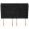 vidaXL Tăblie de pat cu aripioare, negru, 147x23x118/128 cm, catifea