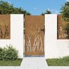 vidaXL Poartă de grădină 85x175 cm, oțel corten, design cu iarbă