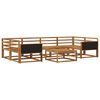vidaXL Set de canapele de exterior 7 pcs natural Lemn Solid de Acacia