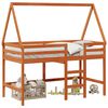 vidaXL Cadru de pat tip loft Maro Ceară 90 x 190 cm Lemn masiv de pin