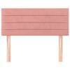 vidaXL Tăblie de pat, roz, 90x5x78/88 cm, catifea
