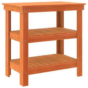 vidaXL Banc de lucru cu raft 78,5 x 50 x 80 cm Lemn masiv de pin