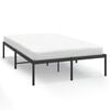 vidaXL Cadru pat metalic, negru, 135x190 cm