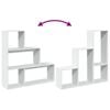 vidaXL Bibliotecă/separator cameră 3 niveluri, alb, 123x29x123 cm lemn