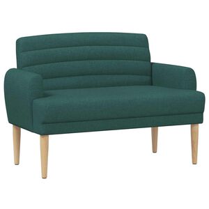 vidaXL Canapea cu capitonaj butonat Verde &icirc;nchis 116 x 67 x 80 cm