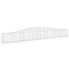 vidaXL Coșuri gabion arcuite 3 buc, 400x30x40/60 cm, fier galvanizat