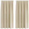 vidaXL Perdele opace 2 pcs Crem 140 x 175 cm Catifea