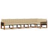 vidaXL Set de canapele de exterior 6 buc. Natural și Bej