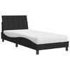 vidaXL Pat cu saltea, Hanko, negru, 90x190 cm, catifea
