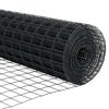 vidaXL Gard Euro Gri 0.8 x 10 m Fier acoperit cu PVC