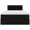 vidaXL Cadru pat otoman cu saltea, catifea neagră 120x200 cm