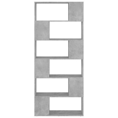 vidaXL Bibliotecă/Separator cameră, gri beton, 80x24x186 cm, PAL