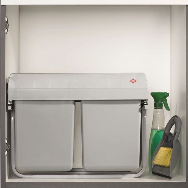 eyckhaus Colector de deșeuri selectiv rulant gri 2x15L dreptunghiular