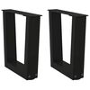 vidaXL Picioare pentru măsuță de cafea &icirc;n formă de V, 2 buc., negru, 40x(30-31,3) cm, oțel